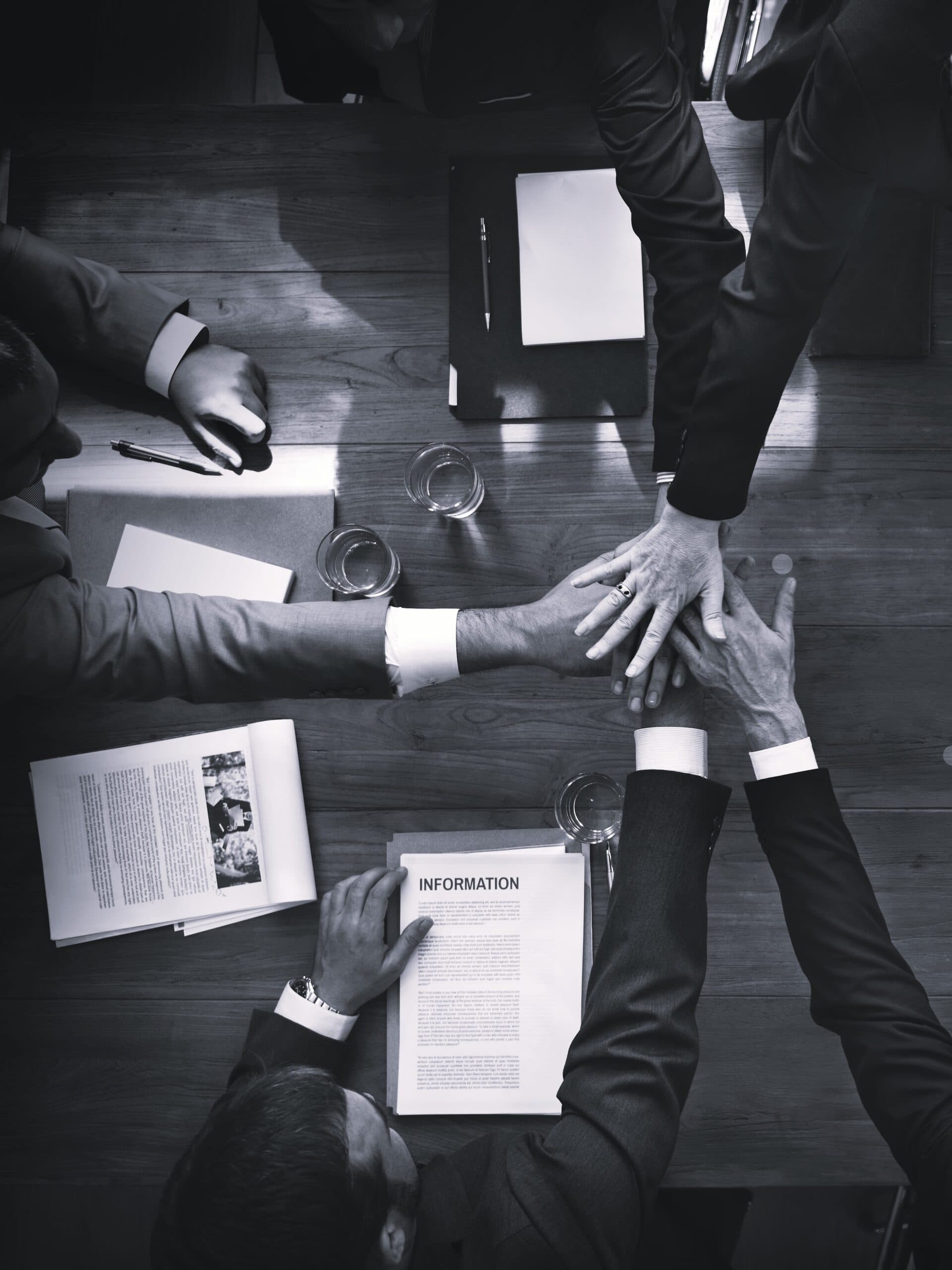 Business team managing a full IT sales cycle strategy