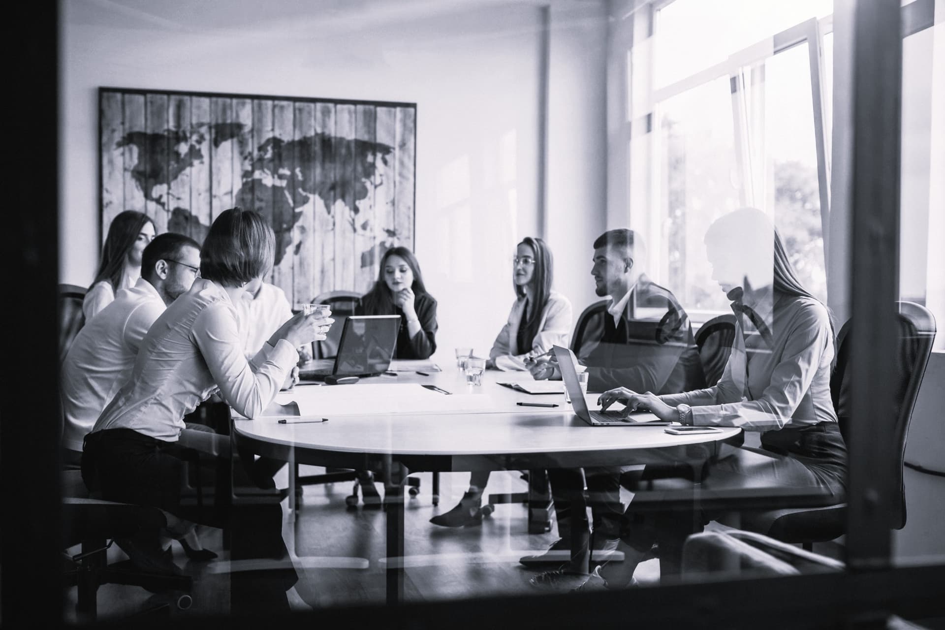 Marketing and sales team planning campaigns in an office